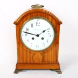 An early 20th century Maple & Co Ltd of Paris 8-day bracket clock, white enamel dial with Arabic