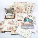 Various Vintage loose world postage stamps and albums