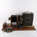 A 19th century Sanger Shepherd & Co Magic Lantern projector, with Dallmeyer no. 8 Stigmatic Series