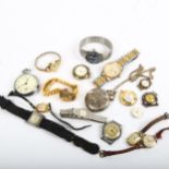 A group of mechanical wristwatches and pocket watches, to include Cimier, Ingersoll etc