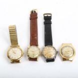 4 wristwatches, including Ermano, Continental Geneva etc