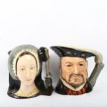 2 Royal Doulton character jugs, comprising Henry VIII D6642, and Anne Boleyn D6644