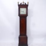 WILLIAM CHAPMAN - an 18th century 30-hour clock, complete with weight and pendulum, H200cm