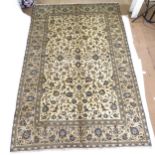 A cream ground Kashan carpet, 295cm x 195cm