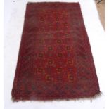 A red ground Persian rug, 227cm x 135cm