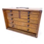 An early 20th century engineer's tool chest, W51cm, H34cm, D23cm