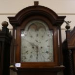 ROB FULFORD OF PLYMOUTH DOCK - a Sheritan flame mahogany-cased 8-day longcase clock, white enamel