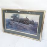 David Shepherd, limited edition coloured print, "Black Five Country", 559/850, framed, overall