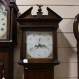 A 19th century oak-cased 8-day longcase clock, by Warwick maker, square white enamel dial with