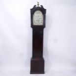 MILSOME - SOUTHAMPTON - an 18th century 8-day longcase clock, with 12" arch-top enamel dial and 2