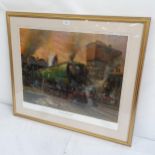 Terence Cuneo, limited edition coloured print, "Winston Churchill", 496/850, framed, overall 73cm