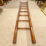 A Chinese bamboo 9-rung ladder, L300cm