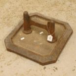 A Victorian cast-iron boot scraper