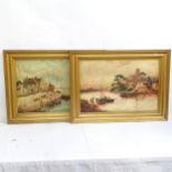 J. Gerrigly, a pair of Victorian oils on canvas, The Fisherman's Home - Ross, and The Haven,