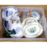 Murano Glass duck, plates etc (boxful)