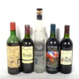 5 bottles of wine and spirits, including Cuvee Tourneval, Cambras, La Cuvee Du Maitre De Chai etc