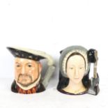 2 Royal Doulton character jugs, comprising Henry VIII D6642, and Anne Boleyn D6644