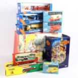 3 Corgi Superhaulers, 3 Golden Oldies vans, and various circus vehicles, boxed