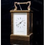 A London Clock Co brass-cased carriage clock, by Fema, case height 11.5cm, working order, no key