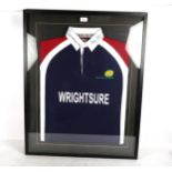 A Heathfield Rugby Club Wrightsure shirt, signed by Joe Marler