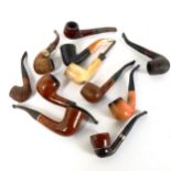 A collection of smoking pipes, including shell, amber-root, Magic Inch etc (11)