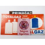 3 Vintage Gas advertising signs, and a modern Player's Navy Cut tin sign (4)