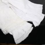 3 pairs of Victorian lace-trimmed bloomers