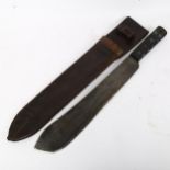 A Second World War Period British Army Martindale pattern machete, blade stamped with British