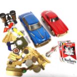 Dinky Toys Ferrari racing cars, model cars, Japanese military multi-tool etc