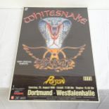 Aerosmith White Snake 1990 poster, framed