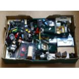 A quantity of various model toy cars, including Burago (boxful)