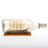 A large ship in a bottle, length 50cm