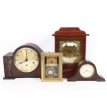 Various mantel clocks, including Ansonia example (4)