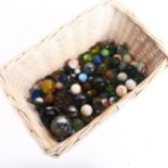 A quantity of glass marbles (boxful)