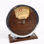 An Art Deco Major Calendox chrome-mounted Bakelite perpetual desk calendar, height 14cm