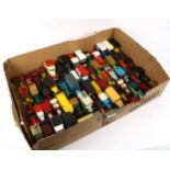 A quantity of Matchbox toy cars, vans etc (boxful)