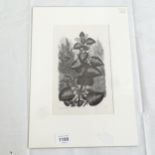 Yvonne Skargon, wood engraving, nettle, signed in pencil, no. 7/35, 8.5" x 5.5", mounted