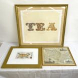 Various prints, including large tea artist's proof, proud cat (2)