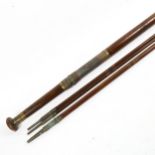 2 Vintage split-cane 2-section fishing rods