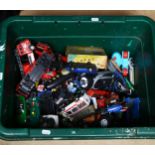 A quantity of toy cars and vehicles (boxful)