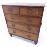 An early 20th century mahogany chest of 2 short and 3 long drawers, W102cm, H113cm, D56cm