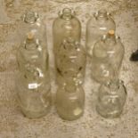 9 glass demijohns