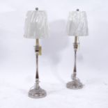 A pair of 2 Ralph Lauren Home table lamps and shades, model no. 161071, height including shade 88cm