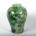 A Chinese carved flourite vase, height 19cm