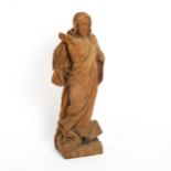 A 19th century carved pine figure of Christ, height 32cm