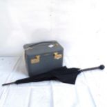 A grey Aston Martin Tanner Krolle vanity case and an early 20thC umbrella