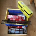 LGB toy train accessories, buildings, trailers etc (boxful)