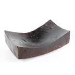 Jim Partridge (British, born 1953), scorched oak footed bowl, stamped J B Partridge, 27cm x 18cm x