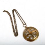 A Finnish bronze Iron Age pendant necklace, impressed Made in Finland to the reverse