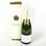 A bottle of Pol Roger Extra Cuvee de Reserve Champagne, boxed 75cl
